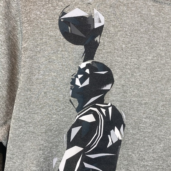 Nike Dri Fit Air Jordan tee long sleeve child’s L gray basketball quick dry - Picture 3 of 11